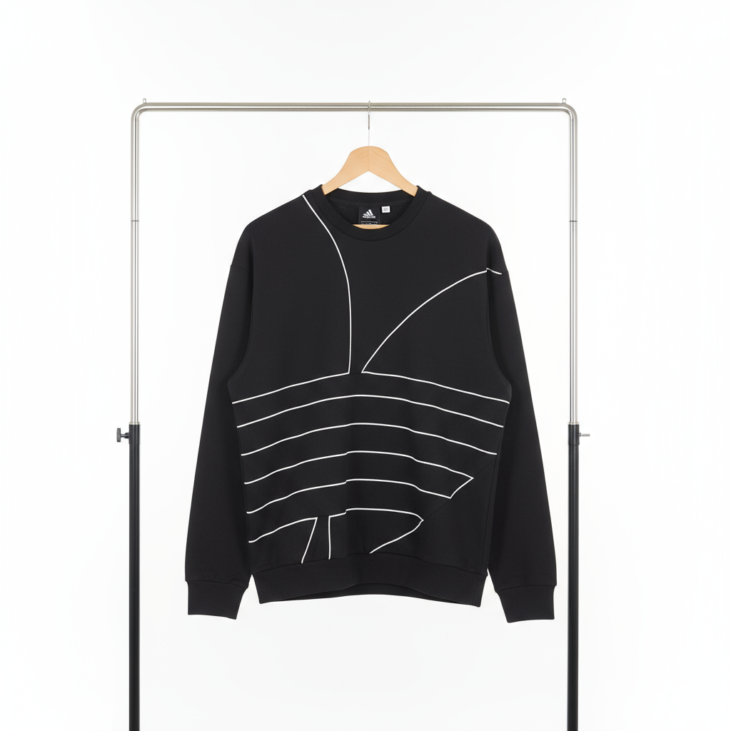 Adidas - Cotton - Sweatshirt – Black – Size L