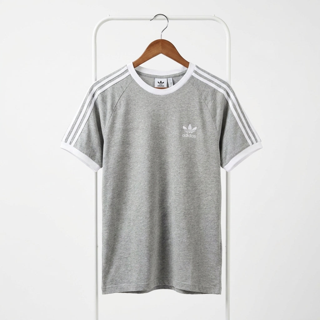 Adidas - Cotton - T-Shirt – Gray – Size L