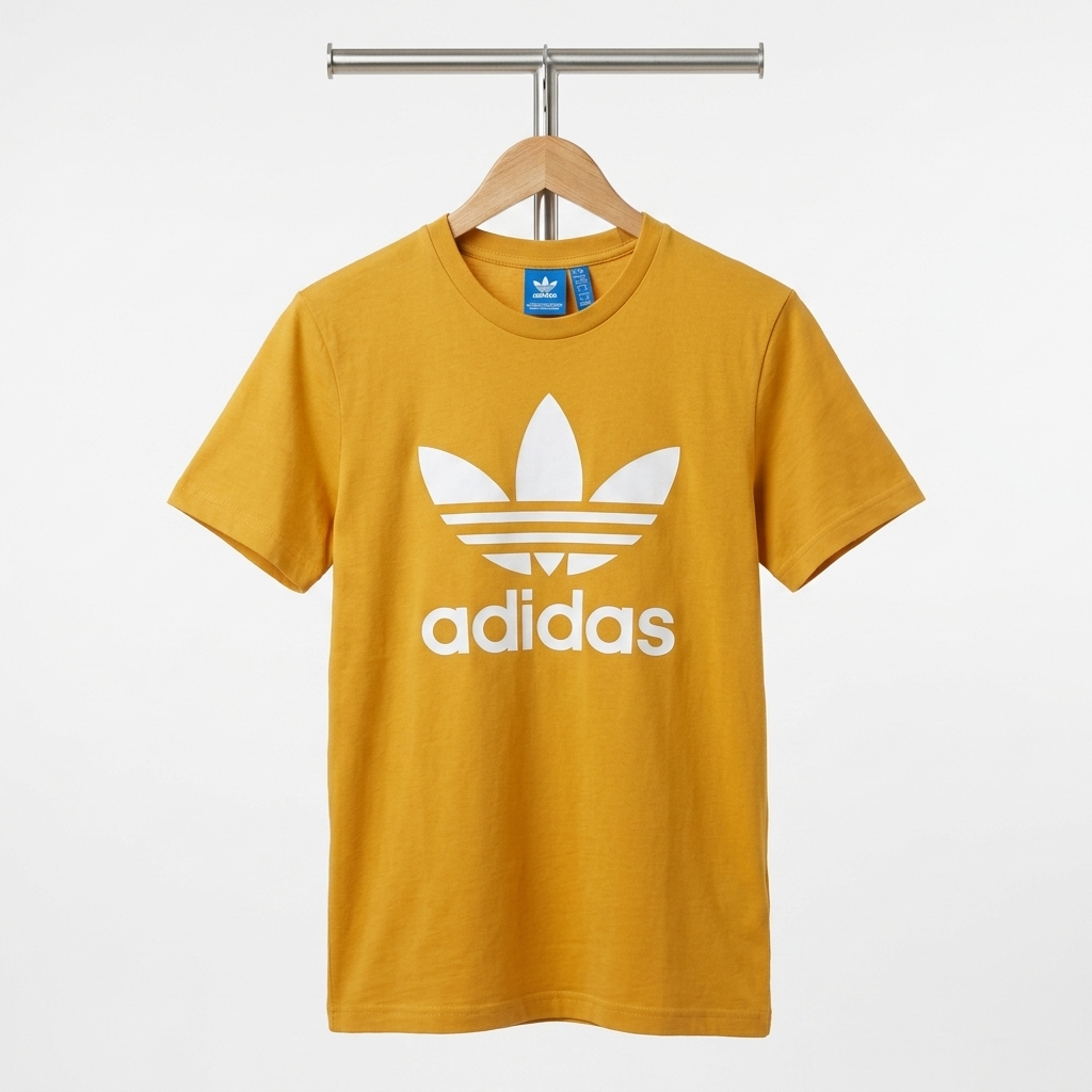 Adidas - Cotton - T-Shirt – Yellow – Size L