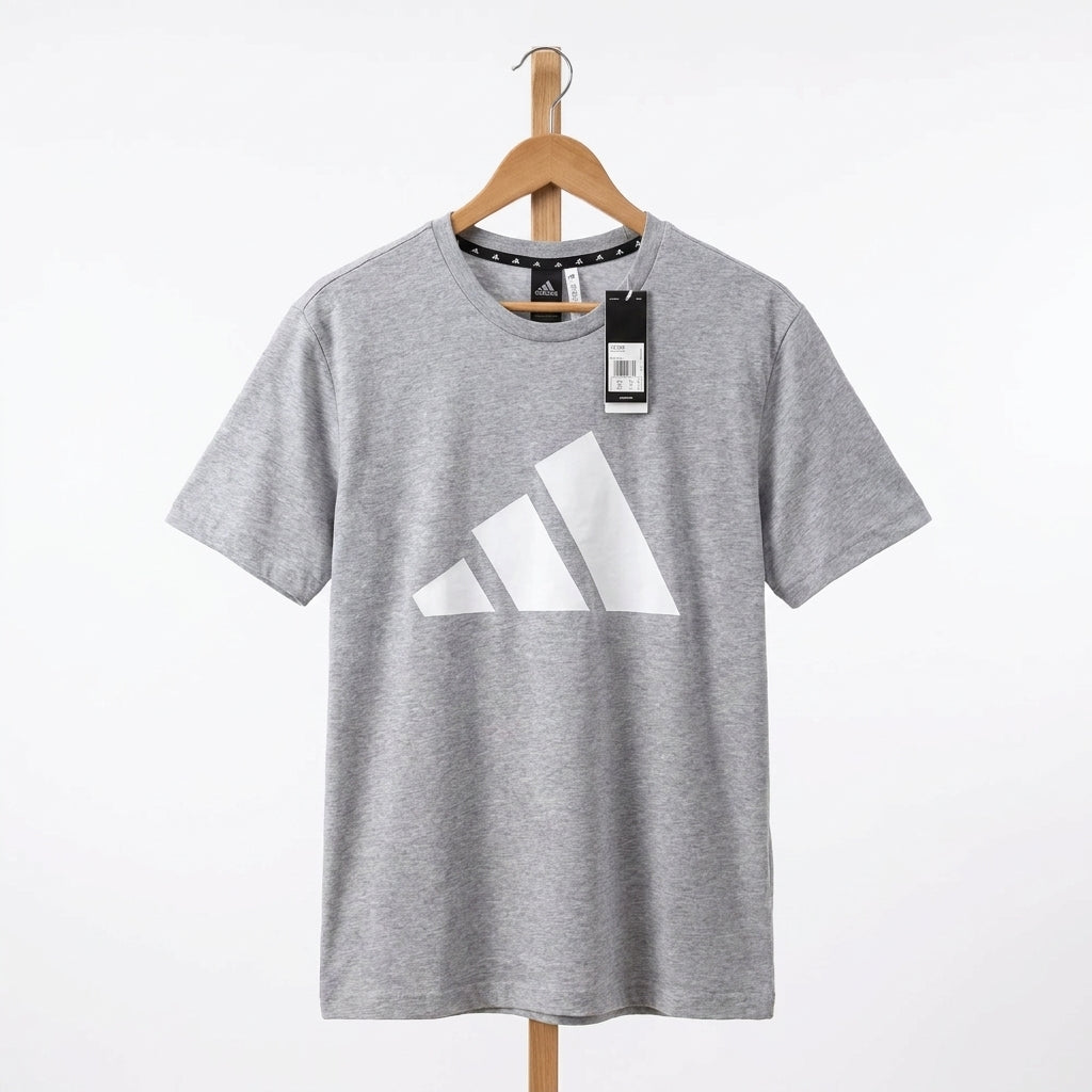 Adidas - Cotton - T-Shirt – Gray – Size M