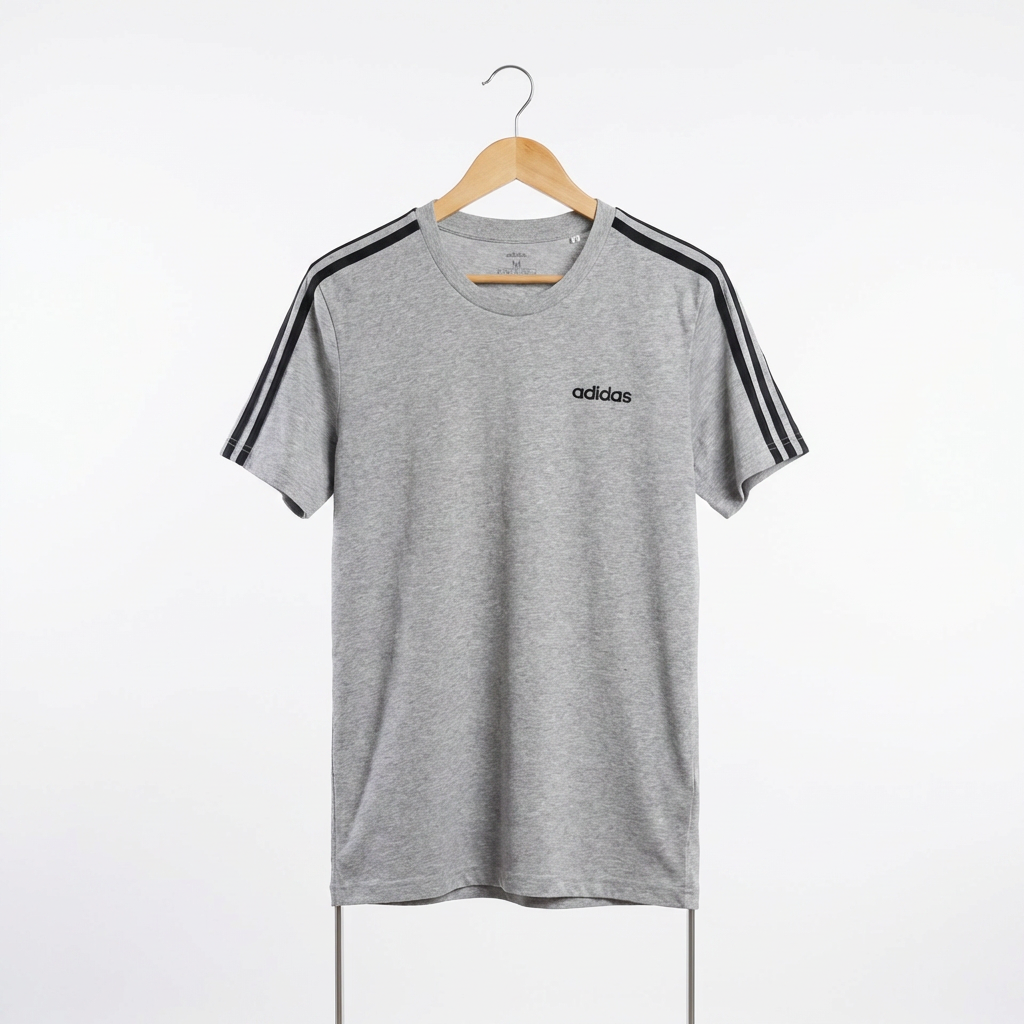 Adidas - Cotton - T-Shirt – Gray – Size M