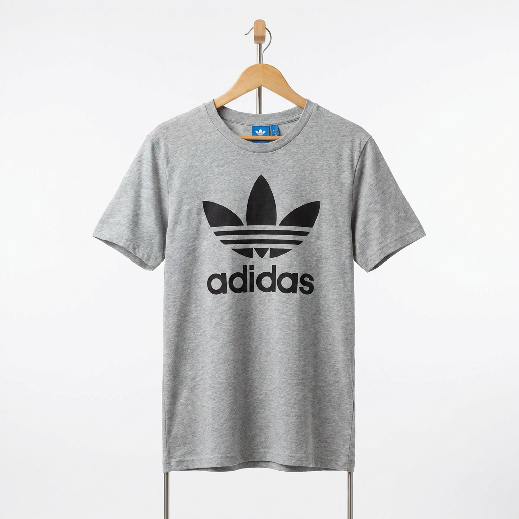 Adidas - Cotton - T-Shirt – Gray – Size M