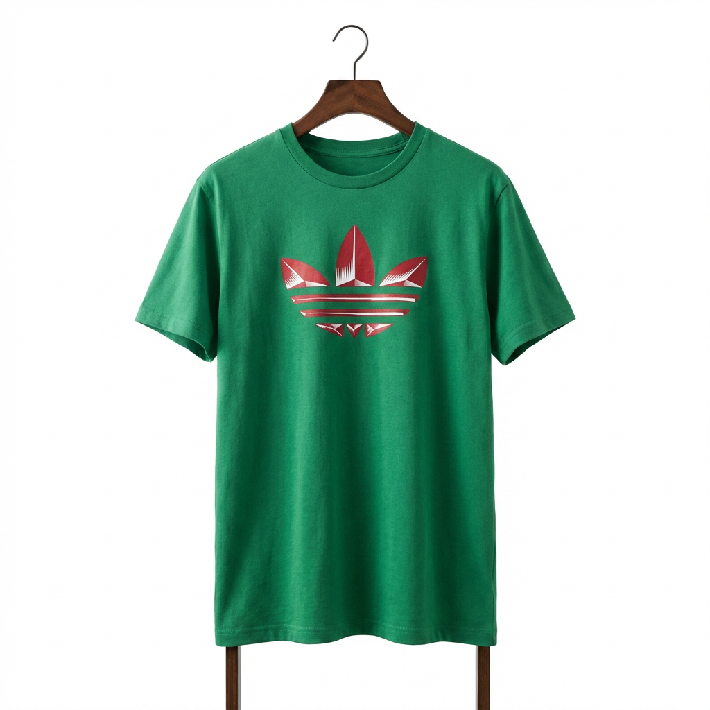 Adidas - Cotton - T-Shirt – Green – Size M
