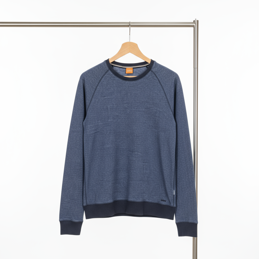 Boss - Cotton - Sweatshirt – Navy Blue – Size L