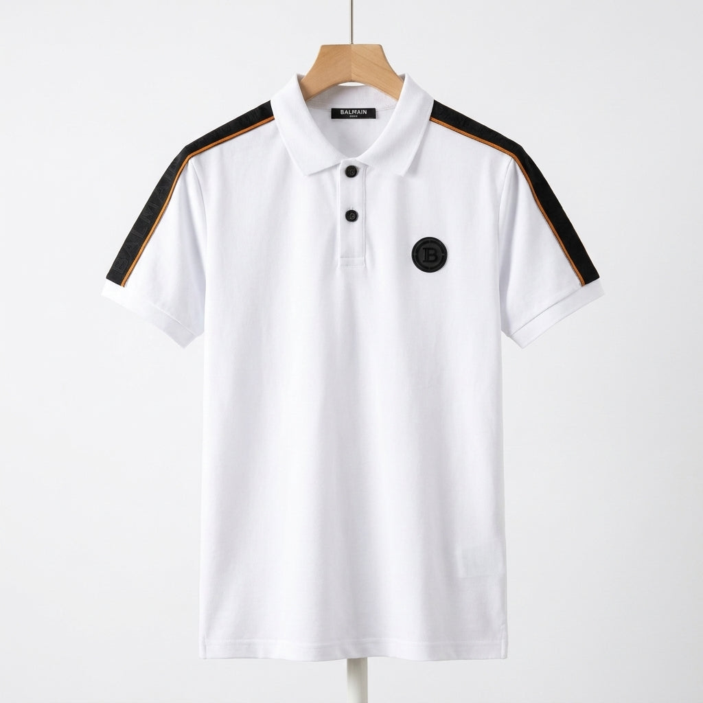 Balmain - Cotton - Polo Shirt – White – Size M