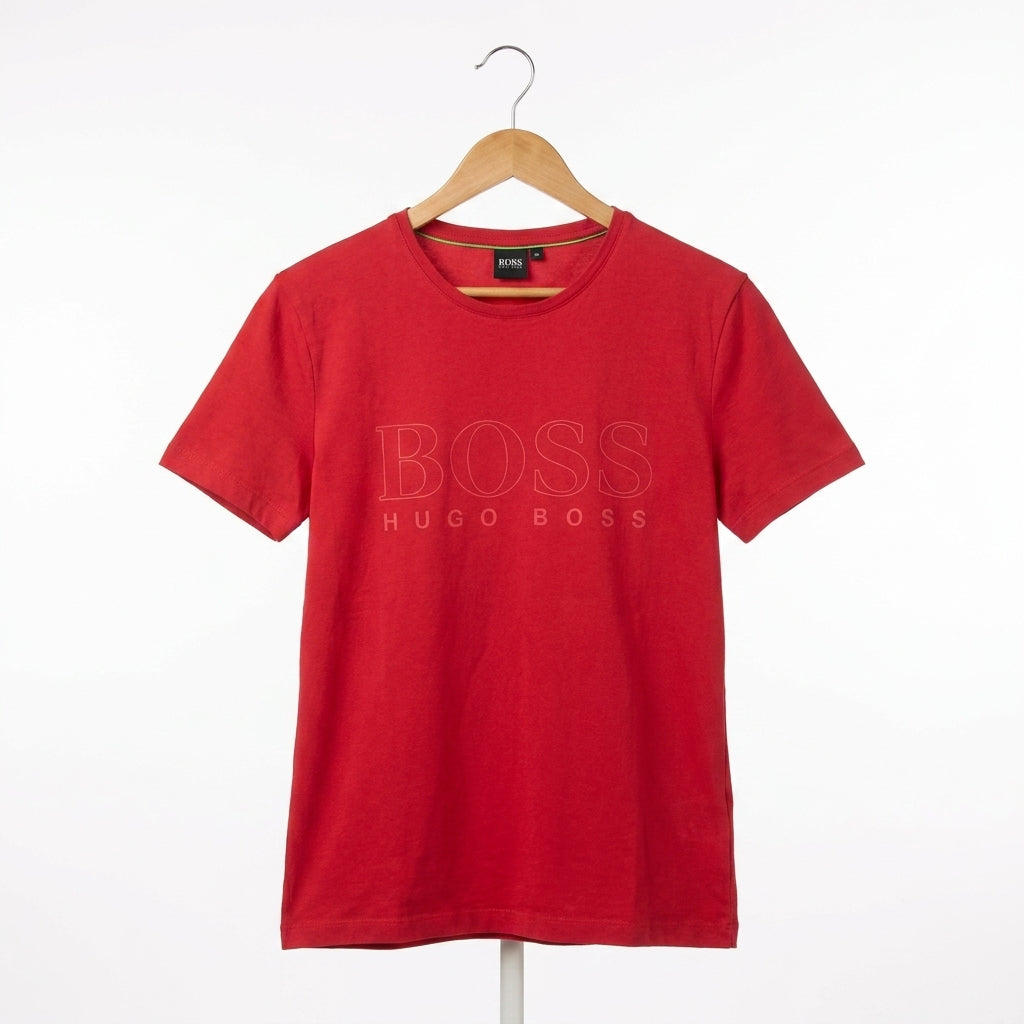 Boss - Cotton - T-Shirt – Red – Size S