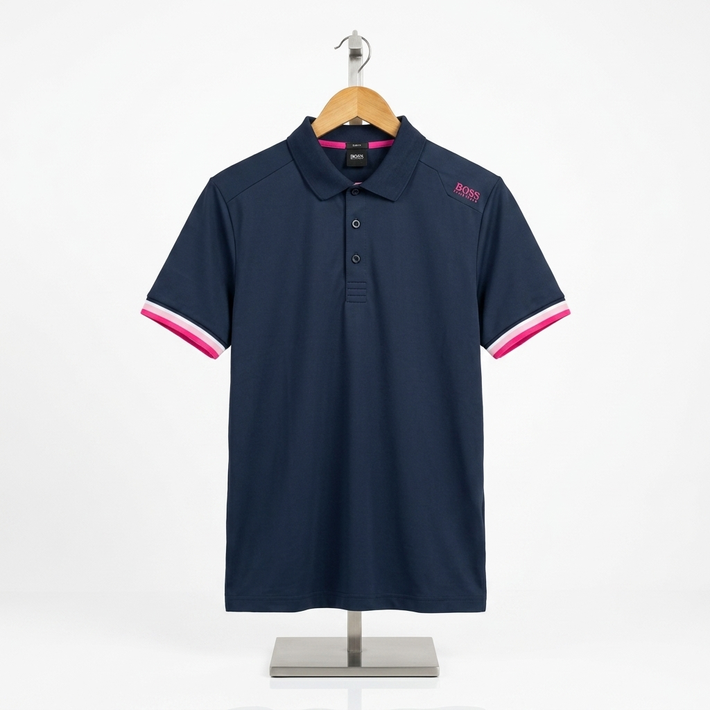 Boss - Cotton - Polo Shirt – Navy – Size XL