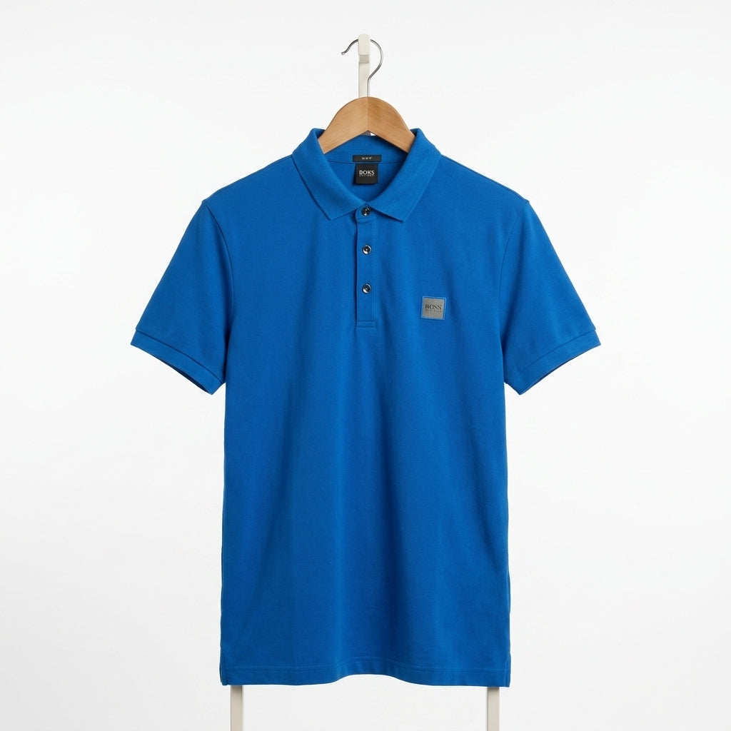 Boss - Cotton - Polo Shirt – Blue– Size 2XL Fits L