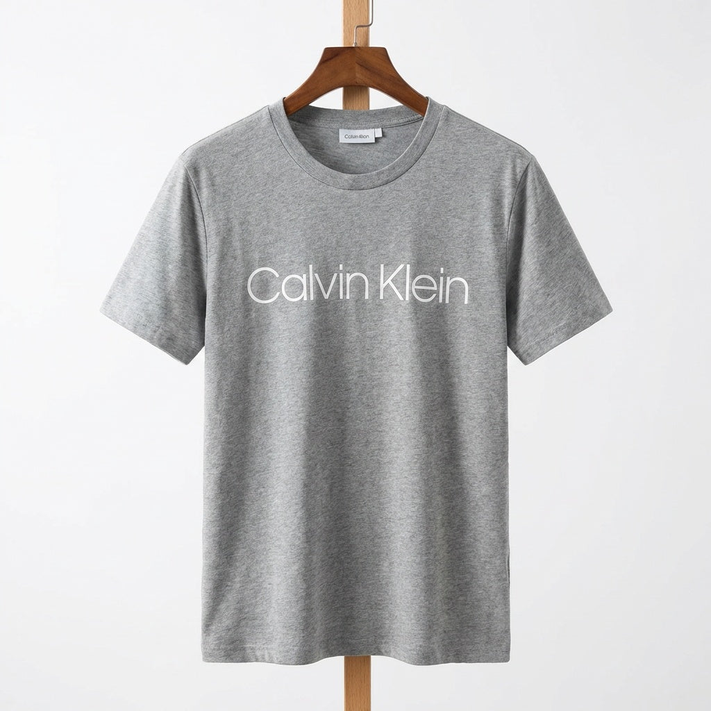 Calvin Klein - Cotton - T-Shirt – Gray – Size L fits S