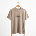 Calvin Klein - Cotton - T-Shirt – Beige – Size M Fits L