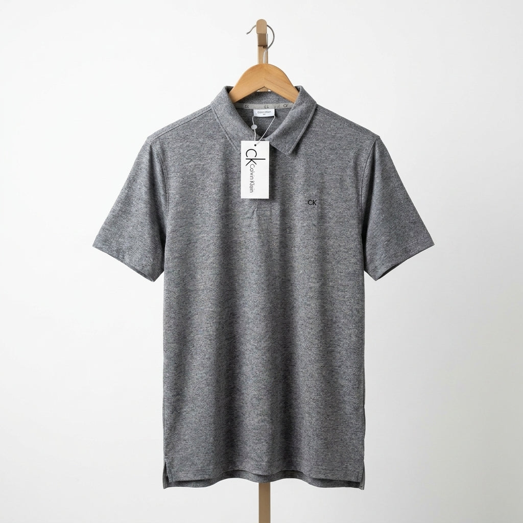 Calvin Klein - Cotton - Polo Shirt – Dark Gray – Size M