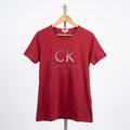 Calvin Klein - Cotton - T-Shirt – Red – Size XL fits S