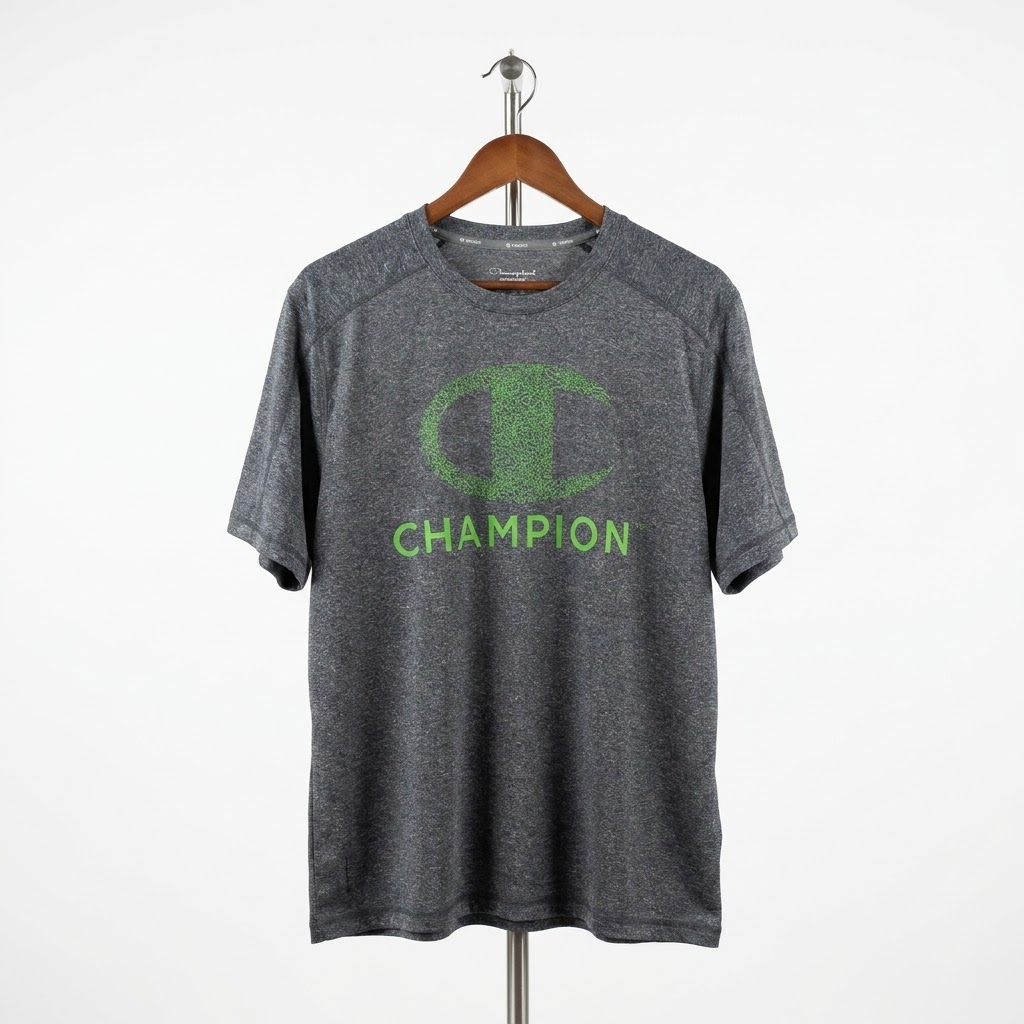 Champion - Cotton - T-Shirt - Dark Gray - Size L