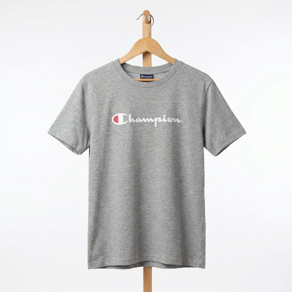 Champion - Cotton - T-Shirt - Gray - Size S