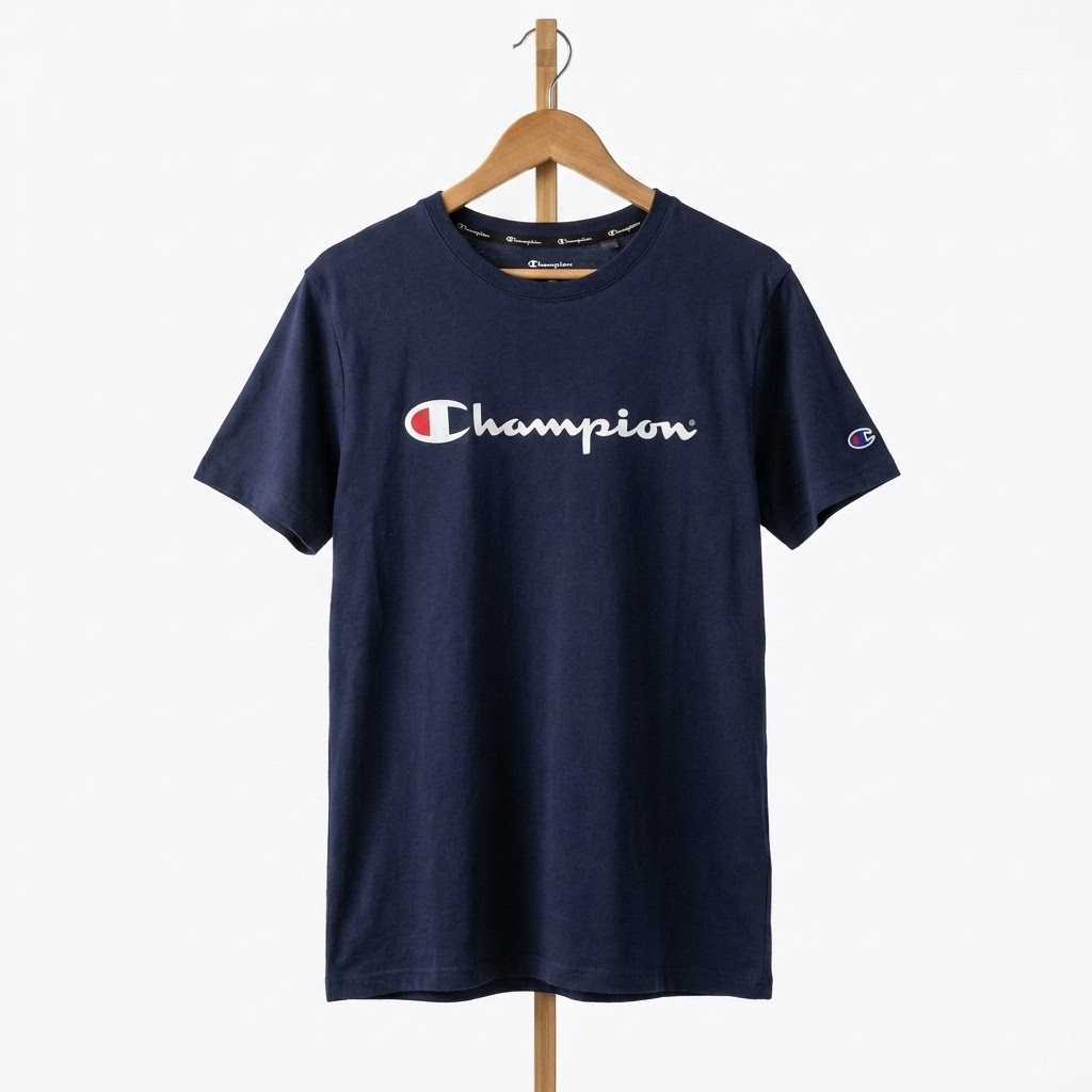 Champion - Cotton - T-Shirt - Navy - Size S