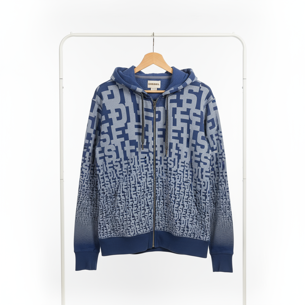 Diesel - Hoodie – Dark Blue – Size M