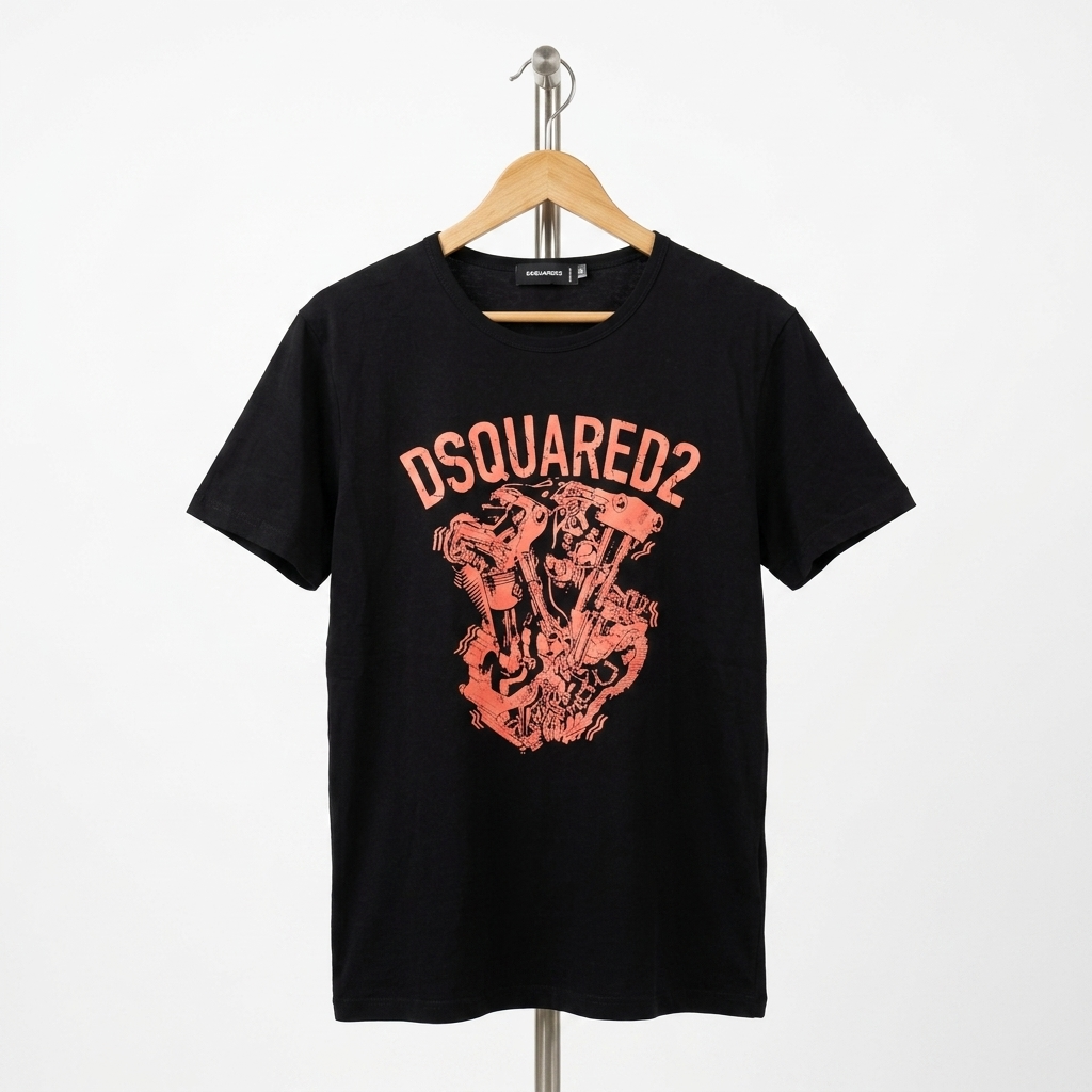 Dsquared2 - Cotton - T-Shirt – Black – Size XL