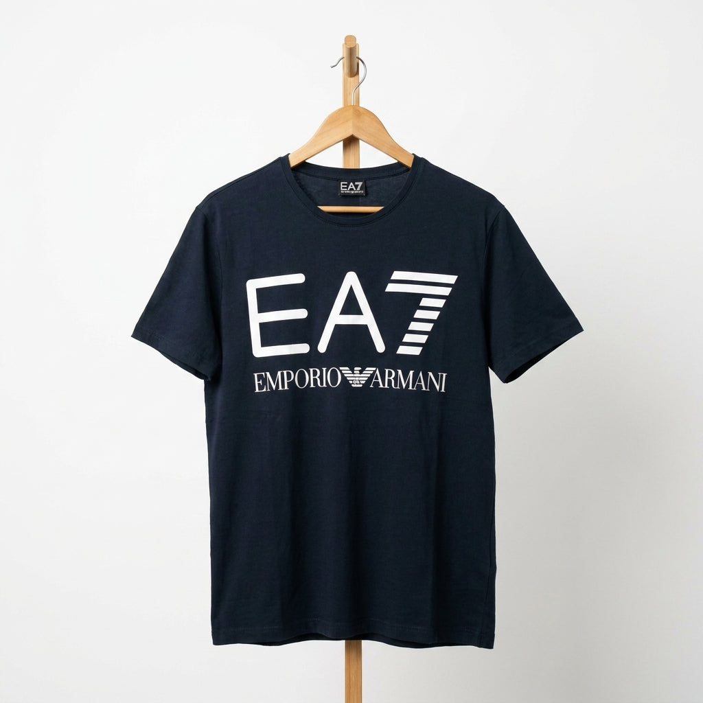 EA7 - Cotton - T-Shirt – Navy – Size 2XL
