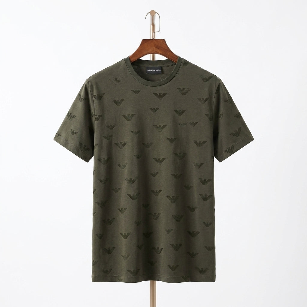 Emporio Armani - Cotton - T-Shirt – Olive Green – Size L