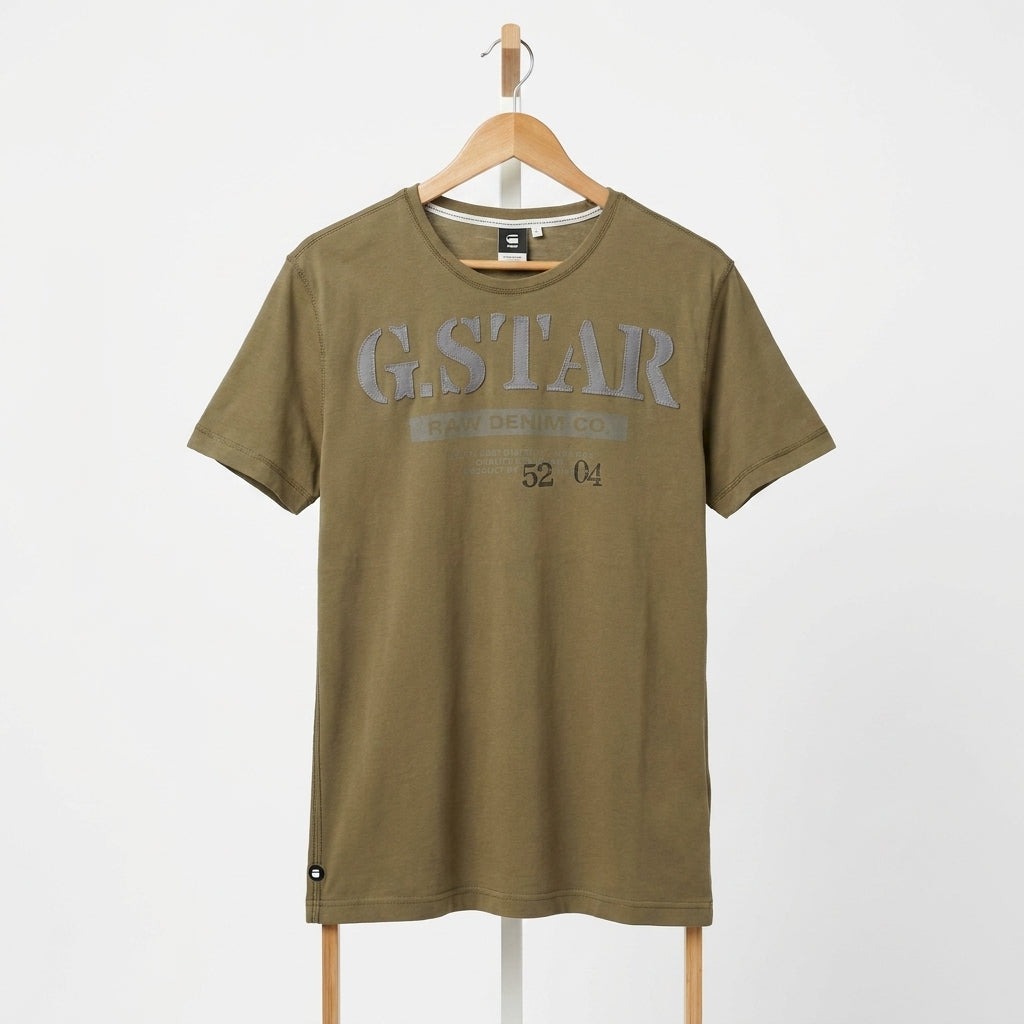 G -Star - T-Shirt – Olive Green  – Size 2XL Fits S