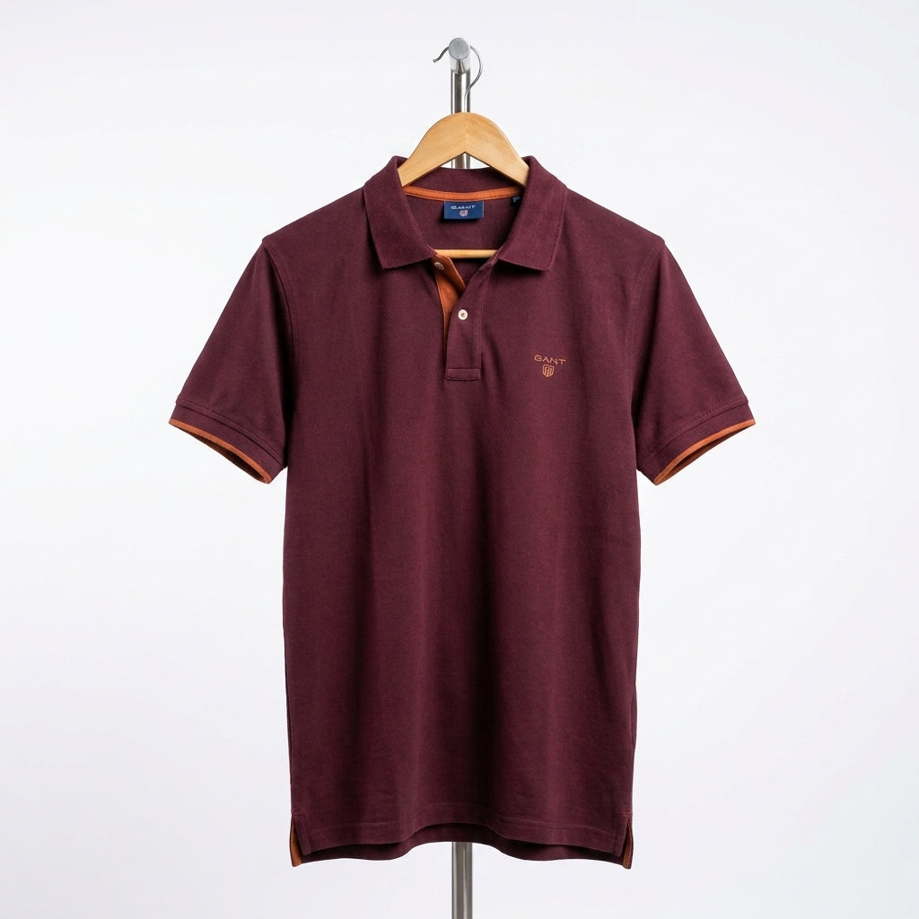 Gant - Cotton - Polo Shirt – Maroon – Size M