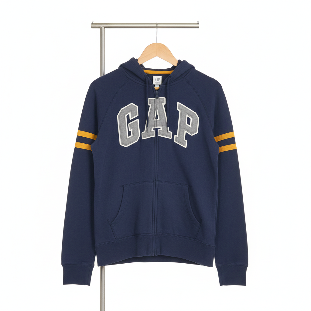 Gap - Cotton - Zipped Hoodie –  Navy – Size M