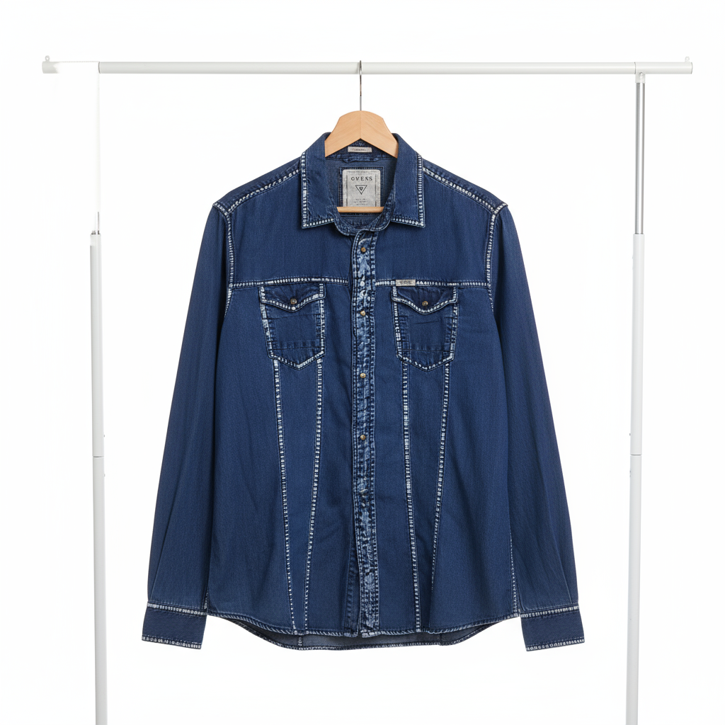 Guess - Denim- Shirt - Blue - Size XL