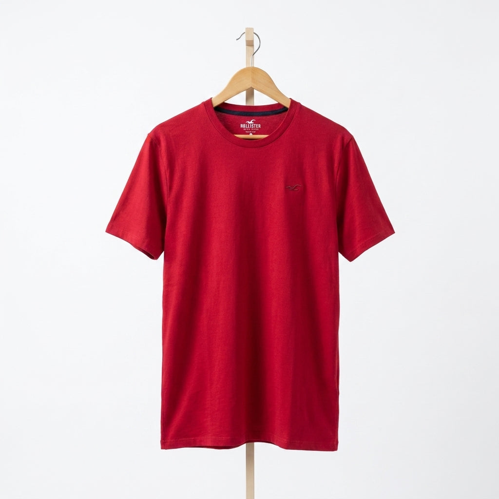 Hollister - Cotton – T-Shirt - Red – Size L