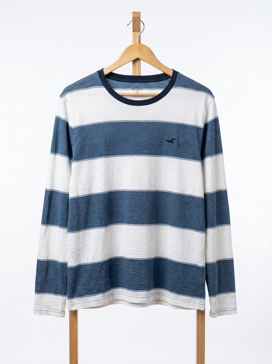 Hollister - Light-Shirt – White / Navy – Size M