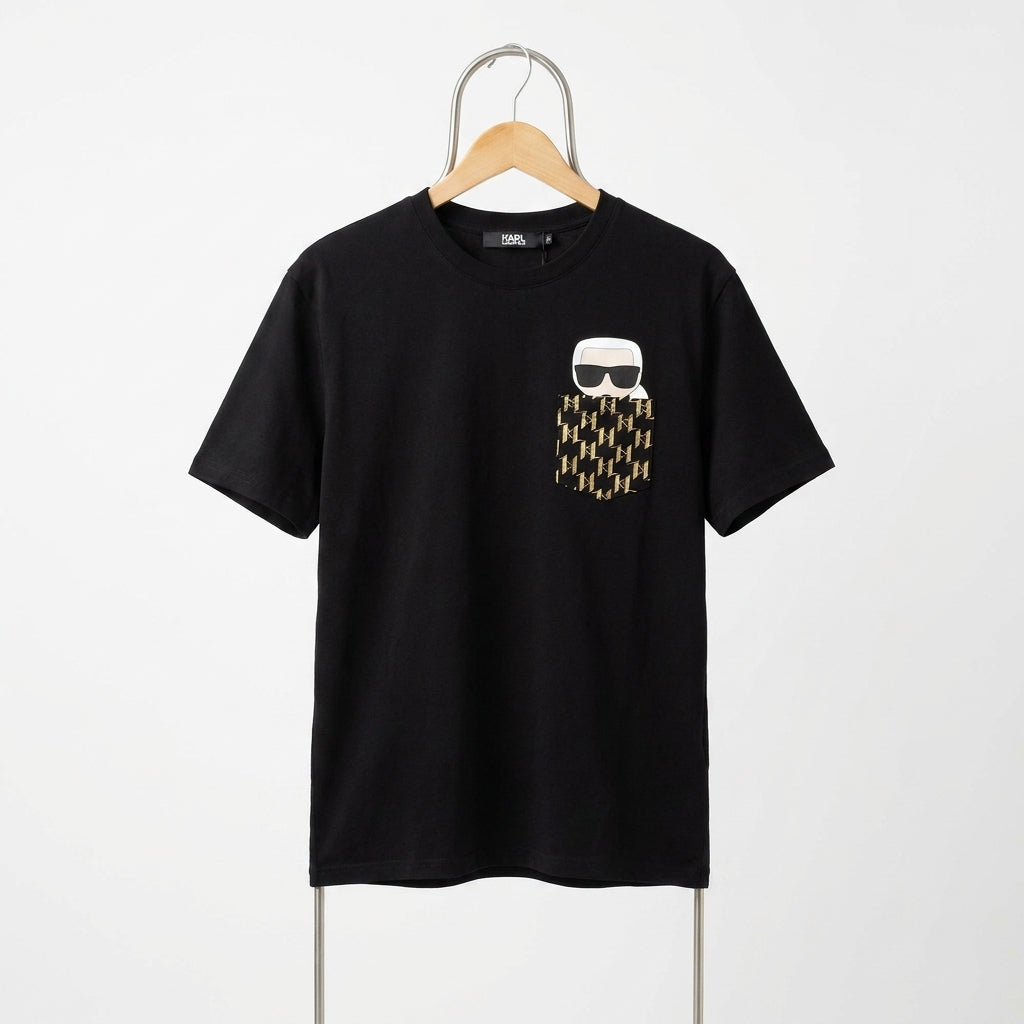Karl Lagerfeld - Cotton - T-Shirt – Black – Size M