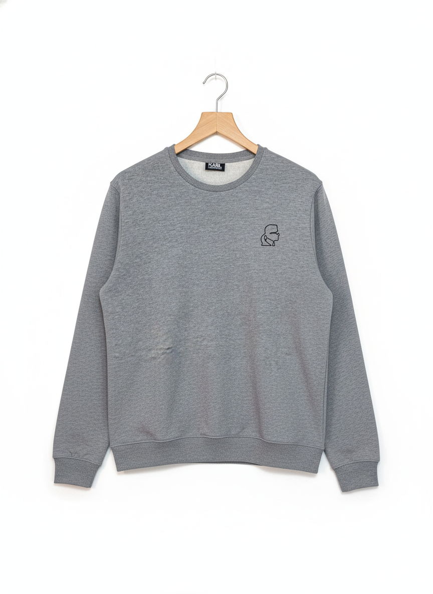 Karl Lagerfeld - Cotton - Sweatshirt – Gray – Size L