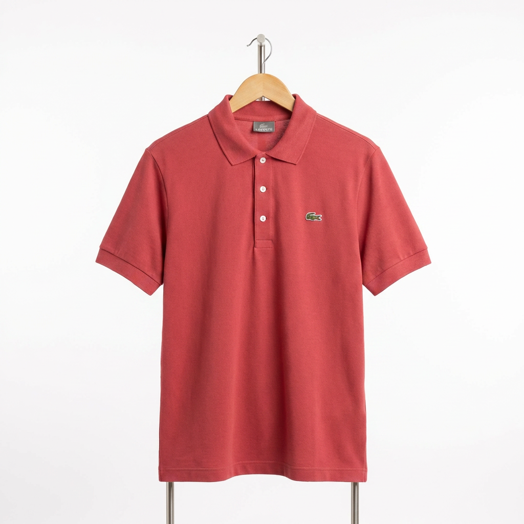 Lacoste - Cotton - Polo Shirt – Red – Size M