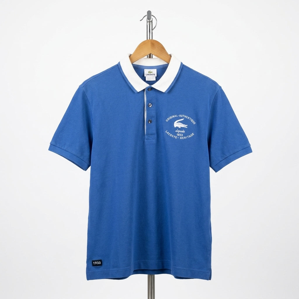 Lacoste - Cotton - Polo Shirt – Blue – Size 3XL - 8