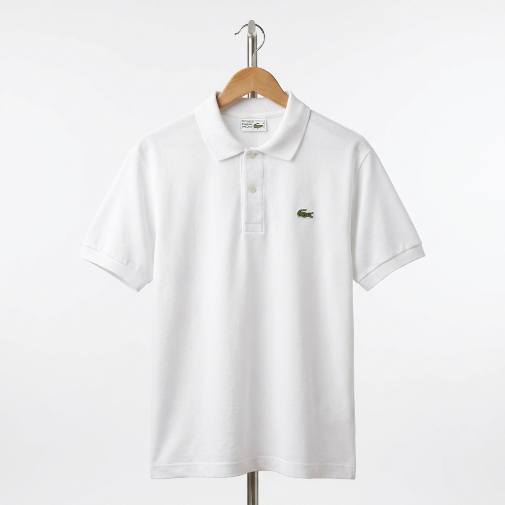 Lacoste - Cotton - Polo Shirt – White – Size 2XL