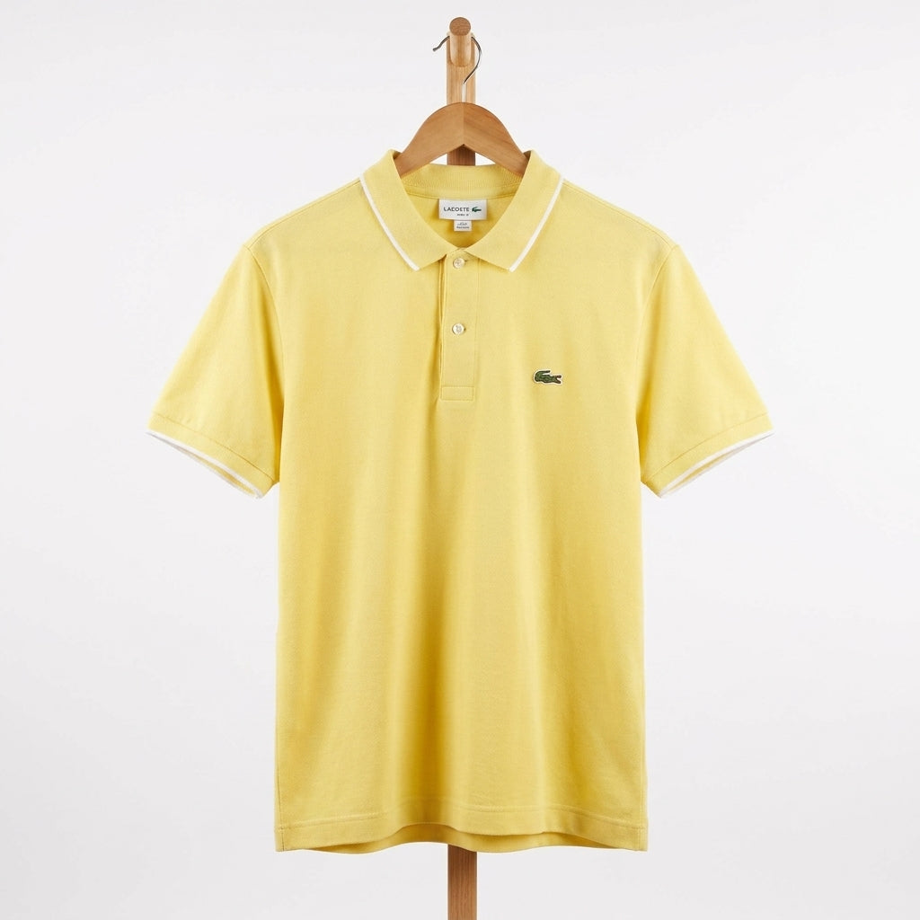 Lacoste - Cotton - Polo Shirt – Light Yellow – Size L - 5