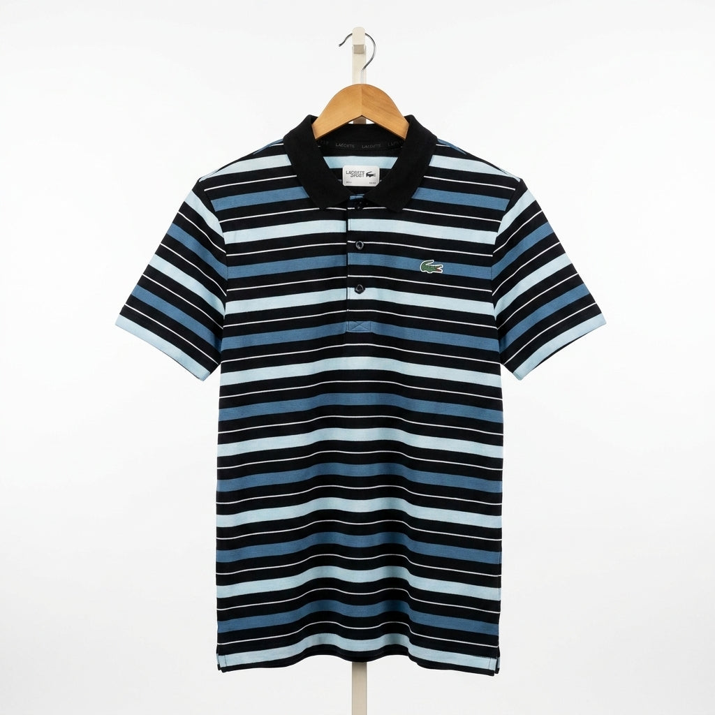 Lacoste - Cotton - Polo Shirt – Striped – Size M - 4