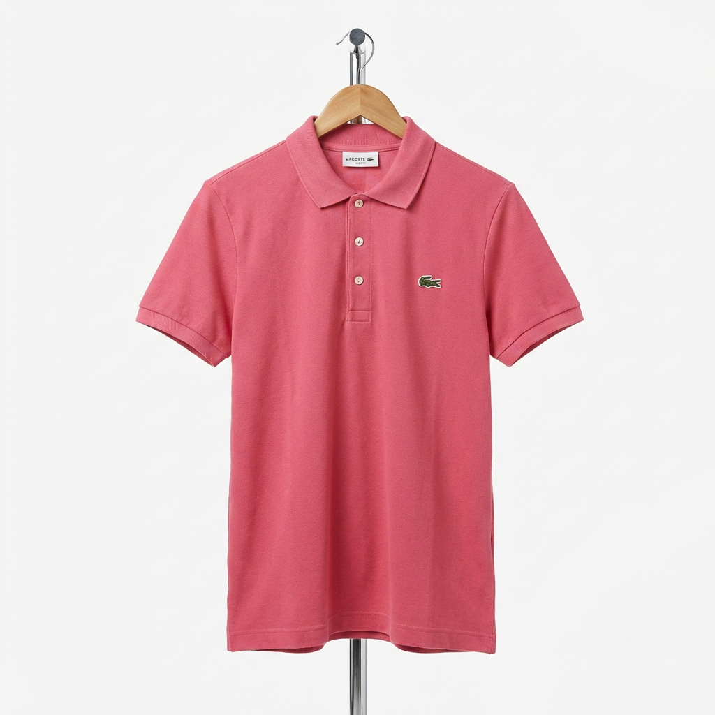 Lacoste - Cotton - Polo Shirt – Dark Pink – Size S