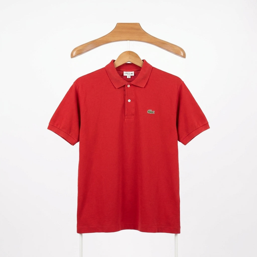 Lacoste - Cotton - Polo Shirt – Dark Red – Size 6 Fits XL