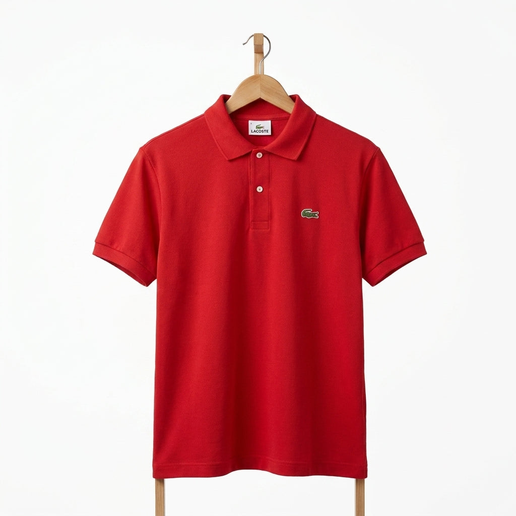 Lacoste - Cotton - Polo Shirt – Light Red – Size XL - 6
