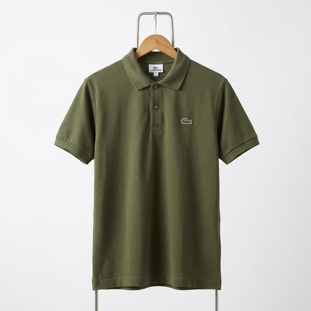Lacoste - Cotton - Polo Shirt – Olive Green – Size XL