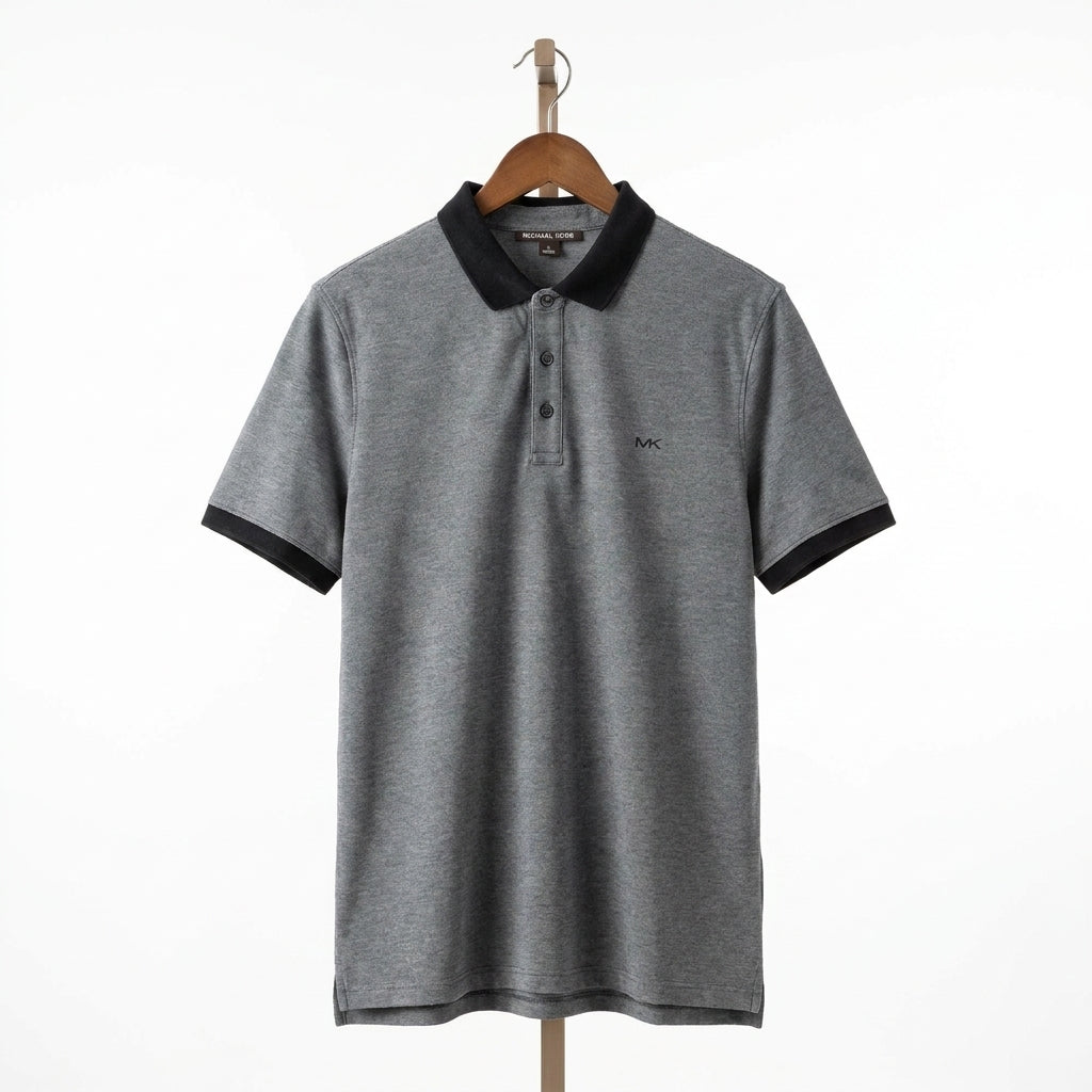 Micheal Kors - Cotton - Polo Shirt – Dark Gray – Size L