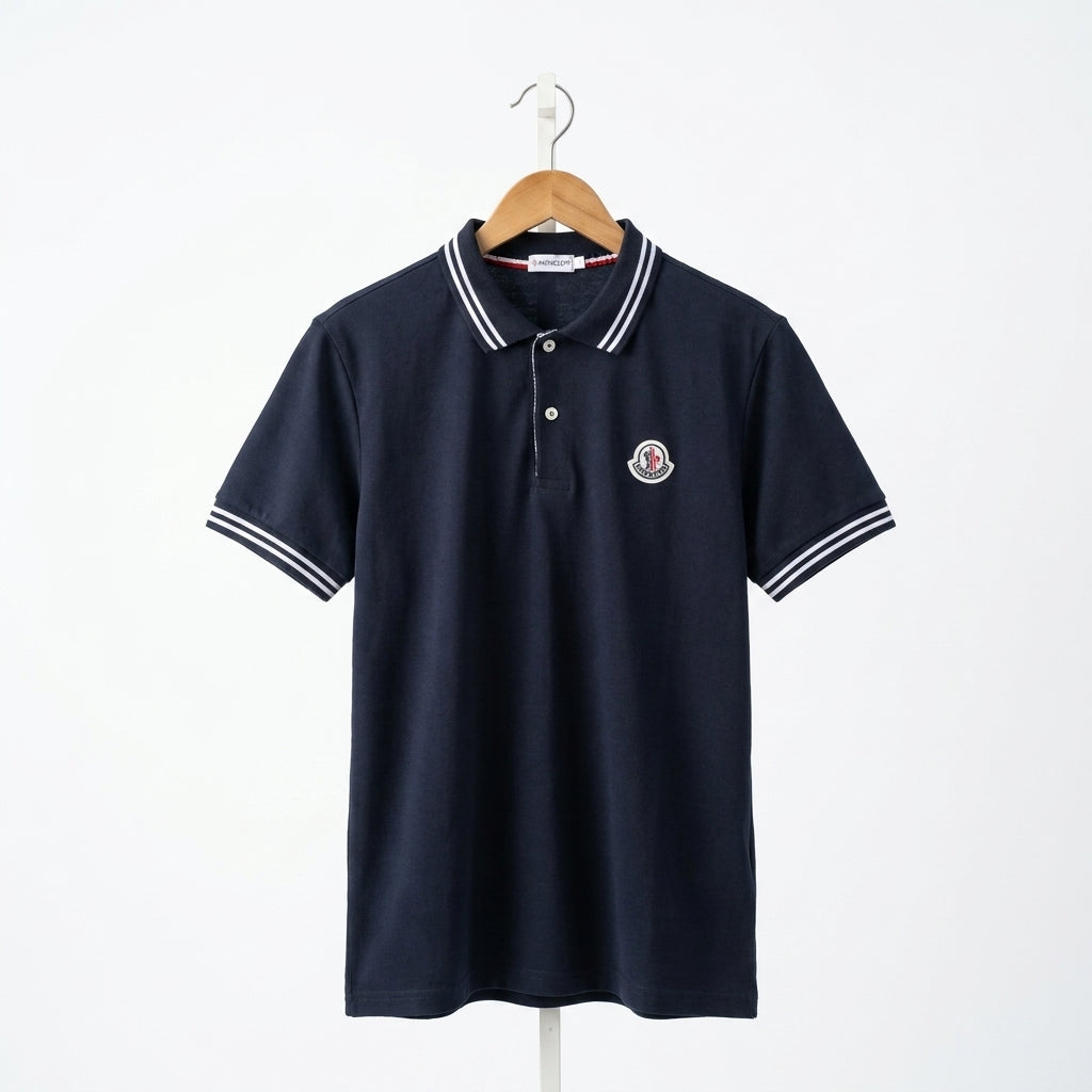 Moncler - Cotton - Polo Shirt – Navy – Size L