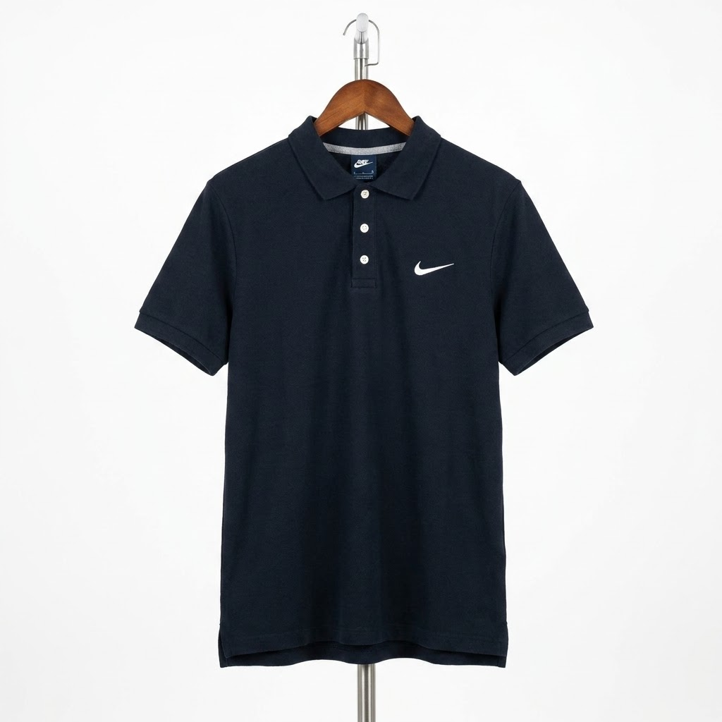 Nike - Cotton - Polo Shirt – Black – Size M