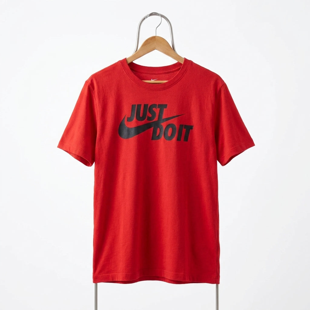Nike - Cotton - T-Shirt – Red – Size XL