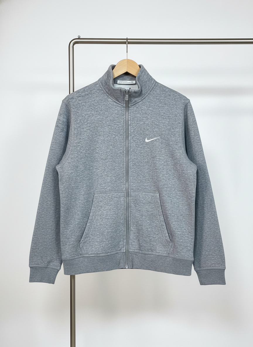 Nike - Cotton - Zipped Sweatshirt – Gray – Size M
