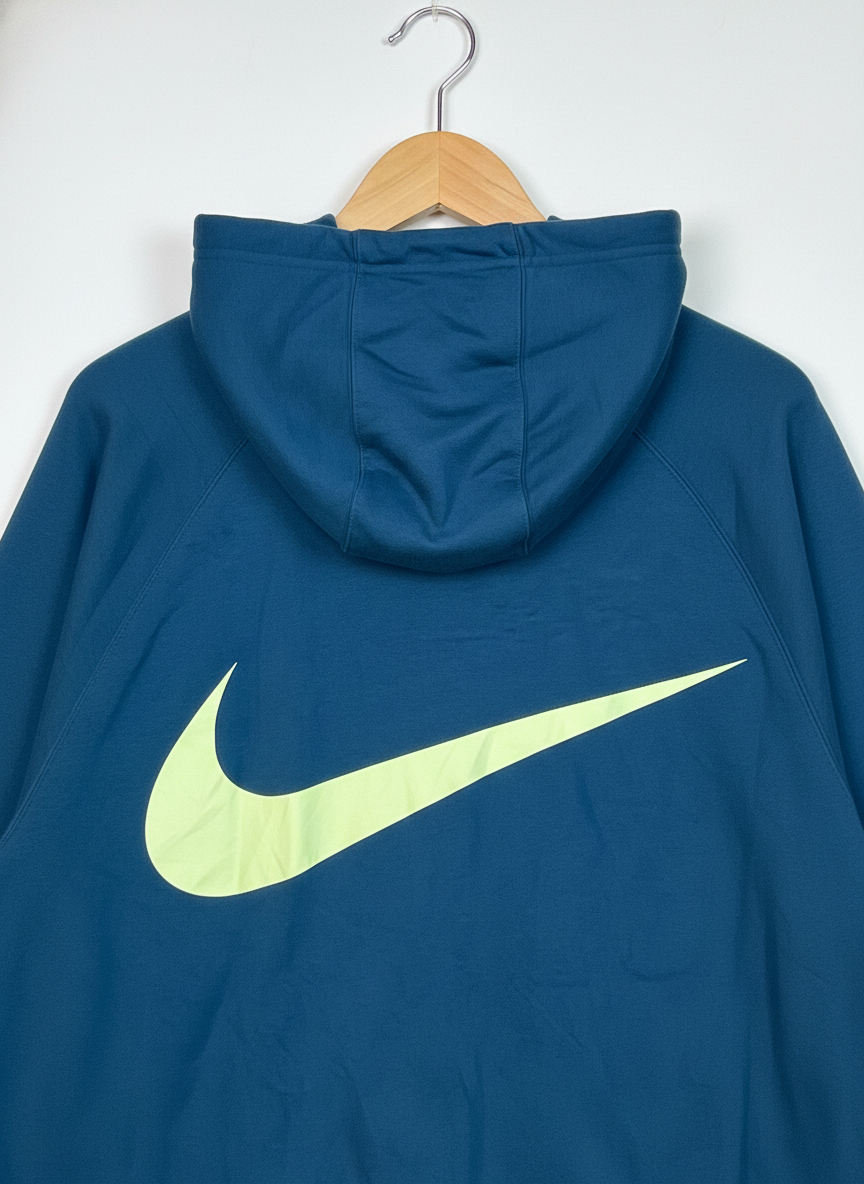 Nike - Cotton - Hoodie – Blue – Size XL