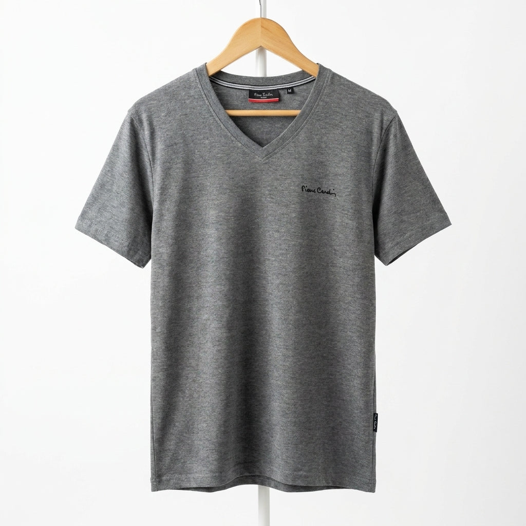 Piere Cardin - Cotton - T-Shirt – Gray – Size M