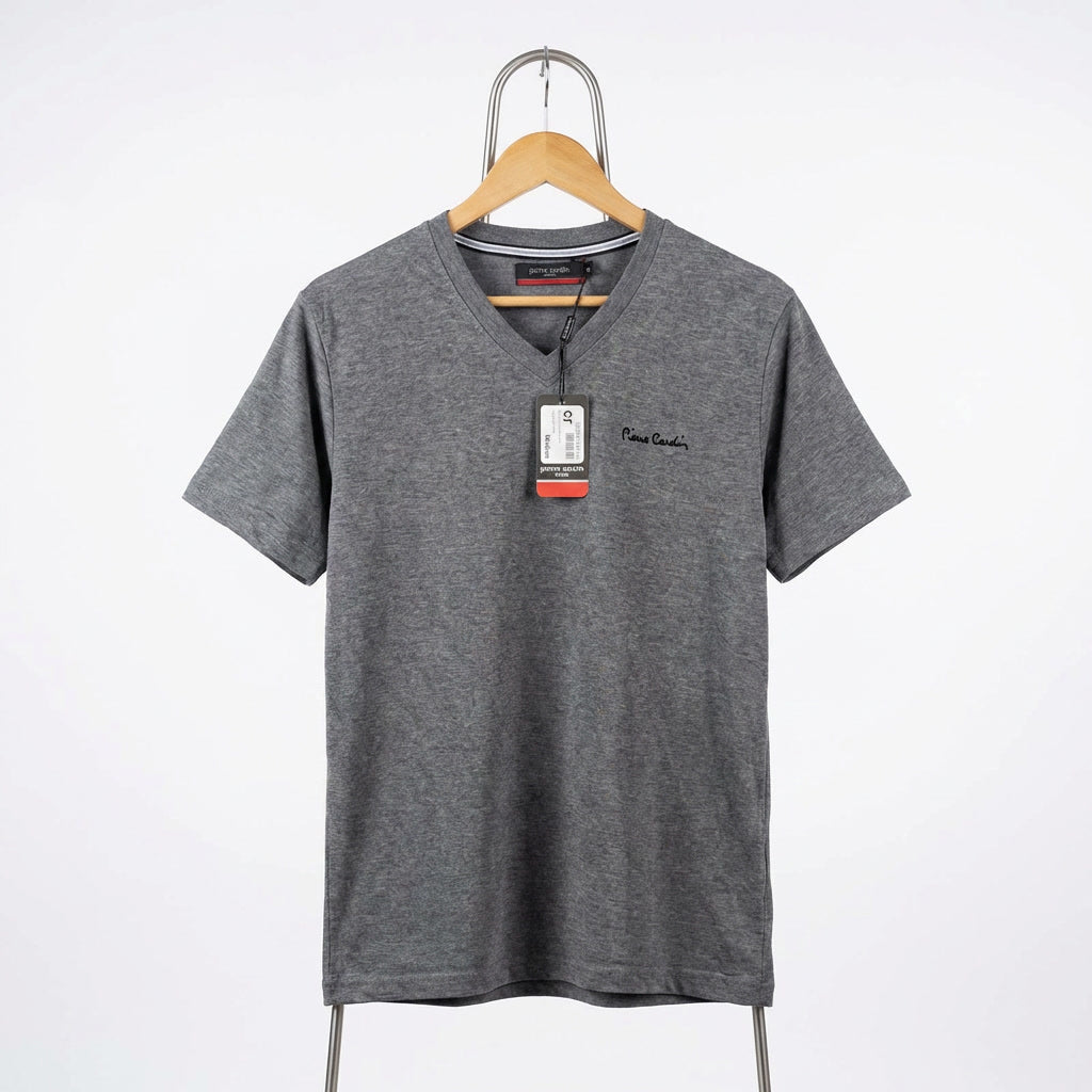 Piere Cardin - Cotton - T-Shirt – Dark Gray – Size M