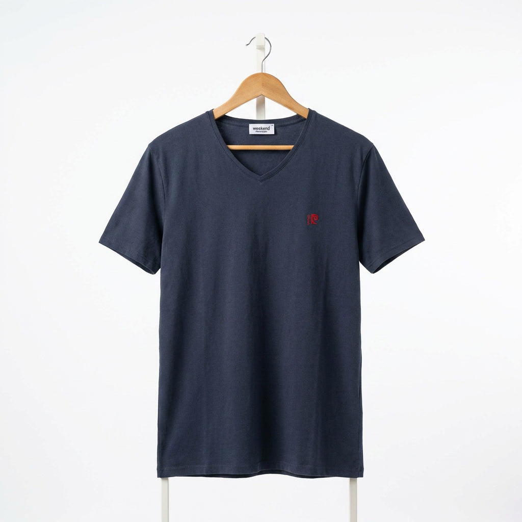Piere Cardin - Cotton - T-Shirt – Navy – Size L