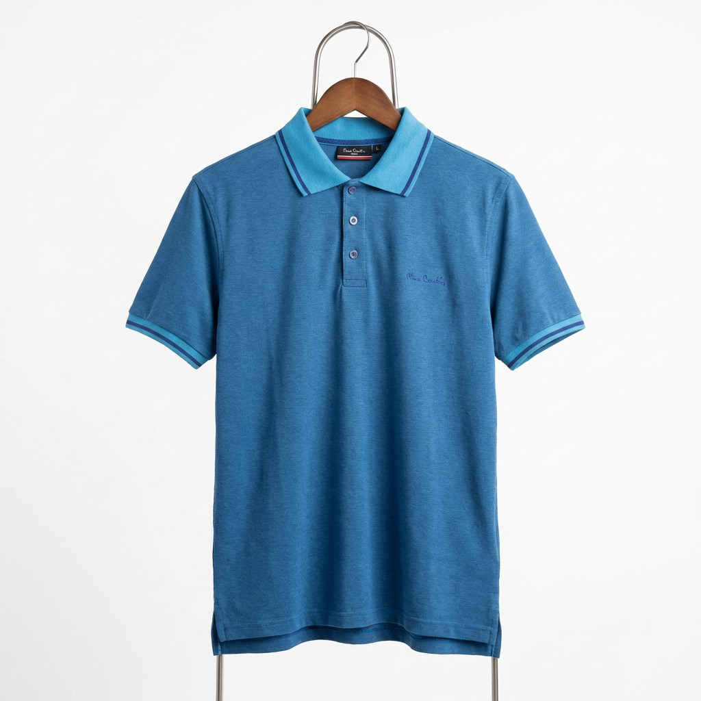 Piere Cardin - Cotton - Polo Shirt – Blue – Size L